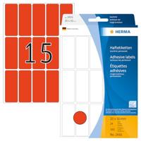 Etiket HERMA 2416 20x50mm fluor rood 360 etiketten - thumbnail