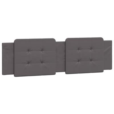 Bed met matras kunstleer grijs 180x200 cm - thumbnail