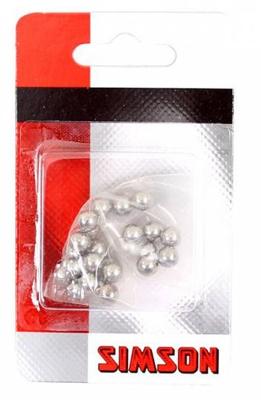 Simson Kogels 1/4 inch zilver 24 stuks