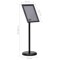 Posterstandaard A4 aluminiumlegering zwart - thumbnail