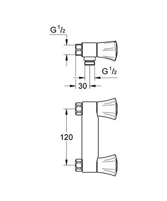 Grohe Costa L Douchekraan 12 cm Hartafstand Chroom