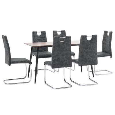 vidaXL 7-delige Eethoek kunstleer zwart vidaXL 7-delige Eethoek kunstleer zwart