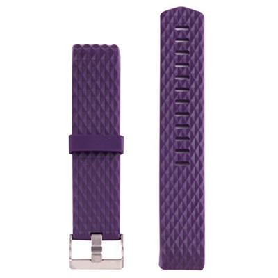 Fitbit Charge 2 siliconen bandje - Maat: Large - Paars