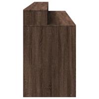 Bureau met LED-verlichting 200x55x91 cm hout bruin eikenkleurig - thumbnail