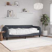 Slaapbank met matras 80x200 cm fluweel donkergrijs - thumbnail