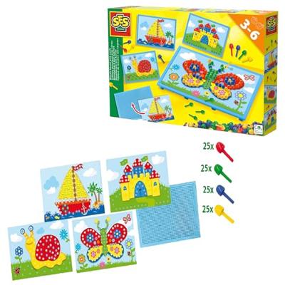 SES mozaïekbord met kaarten