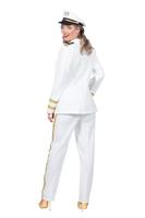 Luxe navy officier kostuum dames - thumbnail