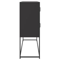 Dressoir 100,5x39x107 cm koudgewalst staal zwart - thumbnail