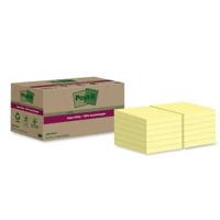 Post-it Super Sticky Notes Recycled, 70 vel, ft 47,6 x 47,6 mm, geel, pak van 12 blokken - thumbnail