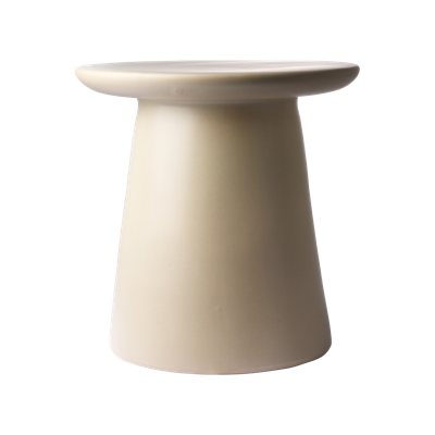 HKliving Earthenware bijzettafel cream