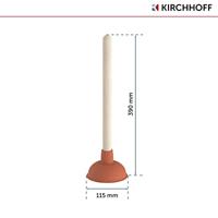 Kirchhoff Uitloopreiniger met houten handvat, Ø 115 mm - 99908100 - thumbnail