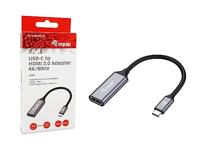 Equip 133491 video kabel adapter 0,15 m USB Type-C HDMI Zwart, Grijs - thumbnail
