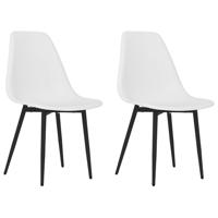 Eetkamerstoelen 2 st PP wit - thumbnail