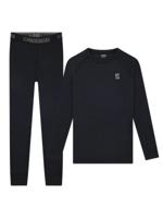 Poederbaas Thermoset Merinowol Dames - Thermoshirt + Thermolegging - Zwart-M - thumbnail