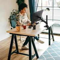 Ergotron NX Monitor-tafelbeugel Zwart (mat) 86,4 cm (34) Roteerbaar, In hoogte verstelbaar, Zwenkbaar 1-voudig - thumbnail