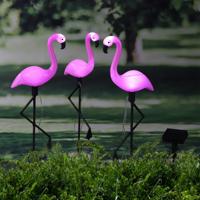 HI grondpinnen 3 st solar led flamingo - thumbnail