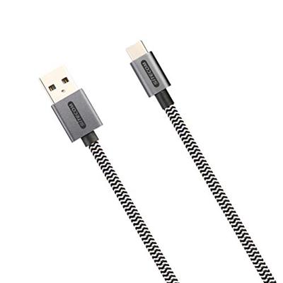 Sitecom CA-033 USB-C naar USB-A Charge & Sync nylon kabel, 2 m, voor Samsung Galaxy, ChromeBook, MacBook, Huawei P30/P20, Google Pixel, Sony Xperia XZ, OnePlus 6T