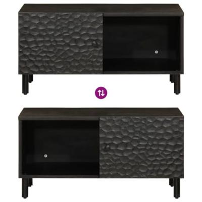 Salontafel 80x50x40 cm massief mangohout zwart Salontafel 80x50x40 cm massief mangohout zwart