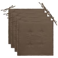 VidaXL Tuinstoelkussens 4 st 40x40x4 cm oxford stof taupe - thumbnail