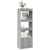 Hoge kast 92x33x180 cm bewerkt hout grijs sonoma eikenkleurig - thumbnail