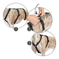 Hondentuigje Hunter 48-70 cm Zwart S/M - thumbnail