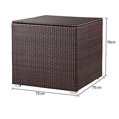 Polyrattan Kussenbox Bruin 318L Polyrattan Kussenbox Bruin 318L