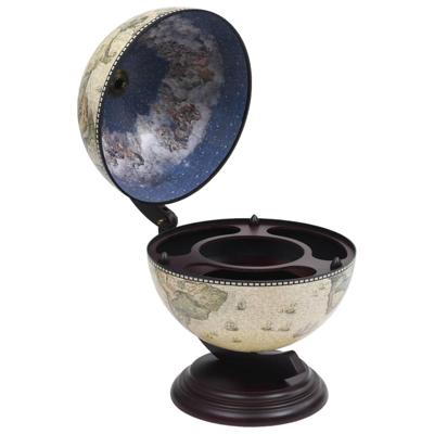 Globebar tafelmodel eucalyptushout groen Globebar tafelmodel eucalyptushout groen
