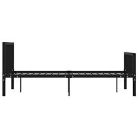 Bedframe metaal zwart 120x200 cm - thumbnail