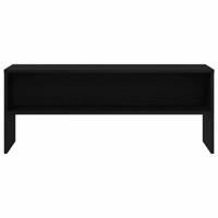 Tv-meubel 100x40x40 cm spaanplaat zwart eikenkleurig - thumbnail