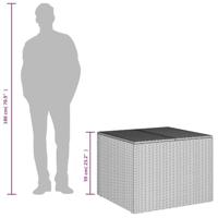 Tuinbox 291 L poly rattan zwart - thumbnail