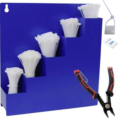 Quadrios 24CA457 24CA457 Assortiment kabelbinders 100 mm, 150 mm, 200 mm, 250 mm, 300 mm 3.6 mm Wit 1022 onderdelen