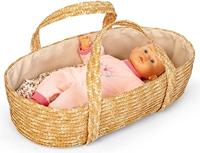 Rieten poppendraagmand - 50 cm - thumbnail