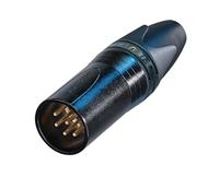 Neutrik NC6MXX-B XLR kabeldeel 6p male zwart, verguld - thumbnail