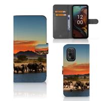 Nokia XR21 | Telefoonhoesje | Met pasjeshouder | Olifanten - thumbnail