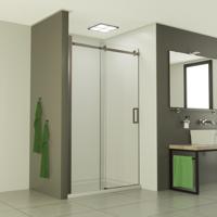 Nisdeur BWS Subliem 8mm Schuifdeur 110-120cm RVS - thumbnail