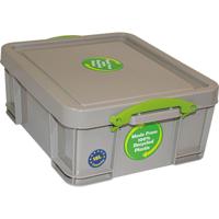 Really Useful Box opbergdoos 18 liter, gerecycleerd, grijs - thumbnail