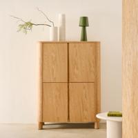 Kave Home Opbergkastje 'Salaya' Essenhout, 134 x 100cm - thumbnail