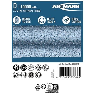 Ansmann D 10.000mAh 2x