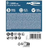 Ansmann D 10.000mAh 2x - thumbnail