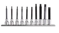 Beta 10-delig set schroevendraaierdoppen, lange uitvoering (artikel 920TX/L), voor Torx® schroeven op een houder 920TX-L/SB10 - 009200545 - thumbnail