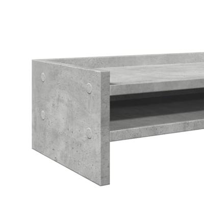VidaXL Monitorstandaard 42x24x16 cm bewerkt hout betongrijs