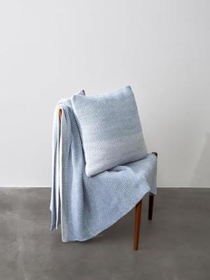 Marc O'Polo Nordic knit melange Plaid Denim blue 130x170