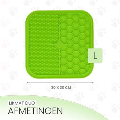 Eat Slow Live Longer Lick Mat Duo L Green
