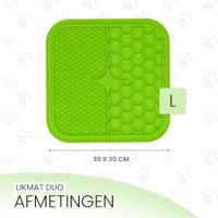 Eat Slow Live Longer Lick Mat Duo L Green - thumbnail