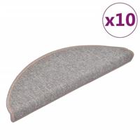 VidaXL Trapmatten 10 st 65x24x4 cm lichtbruin halfrond groot - thumbnail