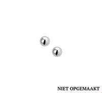 TFT Oorknoppen Half-bol Zilver Gerhodineerd Glanzend 6 mm x 6 mm - thumbnail