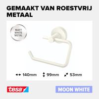 tesa MOON WHITE Toiletrolhouder Lijm Metaal - thumbnail