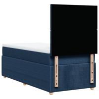 Boxspring met matras stof blauw 80x200 cm - thumbnail