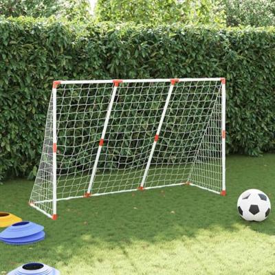 VidaXL Kindervoetbaldoel met ballen 2-in-1 184x64x124 cm wit VidaXL Kindervoetbaldoel met ballen 2-in-1 184x64x124 cm wit