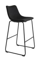 Light & Living Barkruk 'Jeddo' Bouclé, kleur Zwart (zithoogte 72cm) - thumbnail